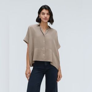 The Washable Clean Silk Short-Sleeve Square Shirt